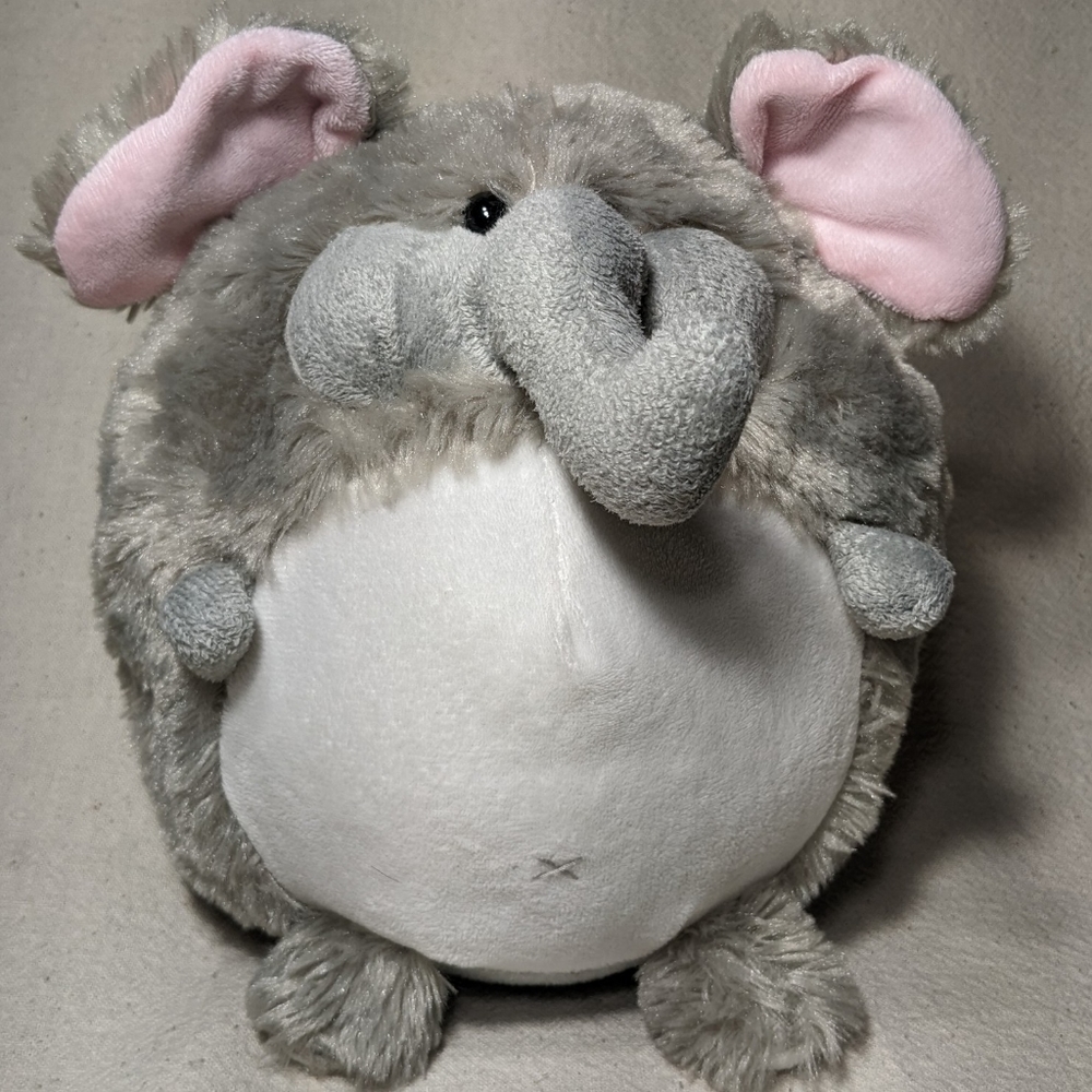 Elephant Stuffed Animal 9 in. Round Plush Toy Clean Horton Dr Suess Jungle Book